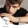 XSDSLS 2PCS Mens Silver Bracelets Stainless Steel Initial Letter Bracelet