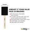 KINGART 242-20 Foam 20 Pc. Value Pack 2" Brush Set,