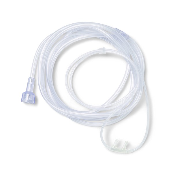 Medline HCSU4514 Soft-Touch Nasal Oxygen Cannula, Universal Connector, 7-ft. Tubing Length, Adult Size, Pack of 50