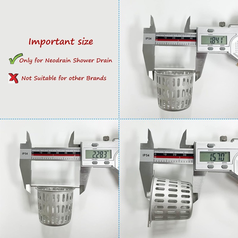 Neodrain 2PCS Hair Catchers Shower Drain Hair and Debris Strainer