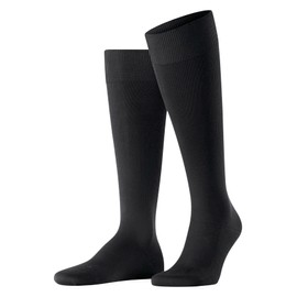 FALKE Men's Energizing Cotton M Kh Thin With Compression 1 Pair Knee-High Socks, Black 3000, 7-8