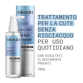 Nioxin Tratamiento del Cuero Cabelludo Anticaída Cabello Mujer y Hombre - Sérum Sin Aclarado para Cabello Débil, con Cafeína y Niacinamida (70ml)