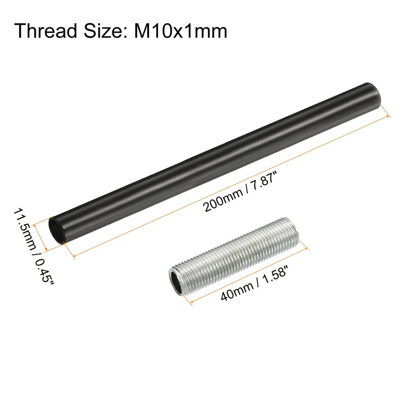 sourcing map Set of 2 Extension Rod Set M10 7.87