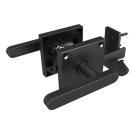 Sdstone Double Side Gate Latch,Heavy Duty Swinging Door Latch Gate Hardware for Wooden Fence,Gate Hardware for Left Inswing Outdoor Wooden Gates, Pool Gate, Backyard, Garden