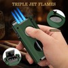 XIFEI Torch Lighter with Triple Jet Flame, Cigar V Cutter,