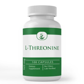 PURE ORIGINAL INGREDIENTS L-Threonine Capsules, (100 Capsules) Always Pure, No Additives Or Fillers, Lab Verified