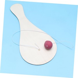 NUOBESTY 2pcs Racket Painting Paddle with Ball Attached Beach Paddle Ball Paddle Ball Game Painting Toy Wood