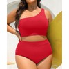Tempt Me Women Plus Size High Waisted Bikini Two Piece