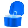 Denture Cup Dental Retainer Case Cleaning with Strainer Basket, Orthodontic
