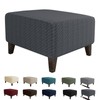 MAXIJIN Jacquard Ottoman Cover Slipcovers Folding Storage Stool Furniture Protector