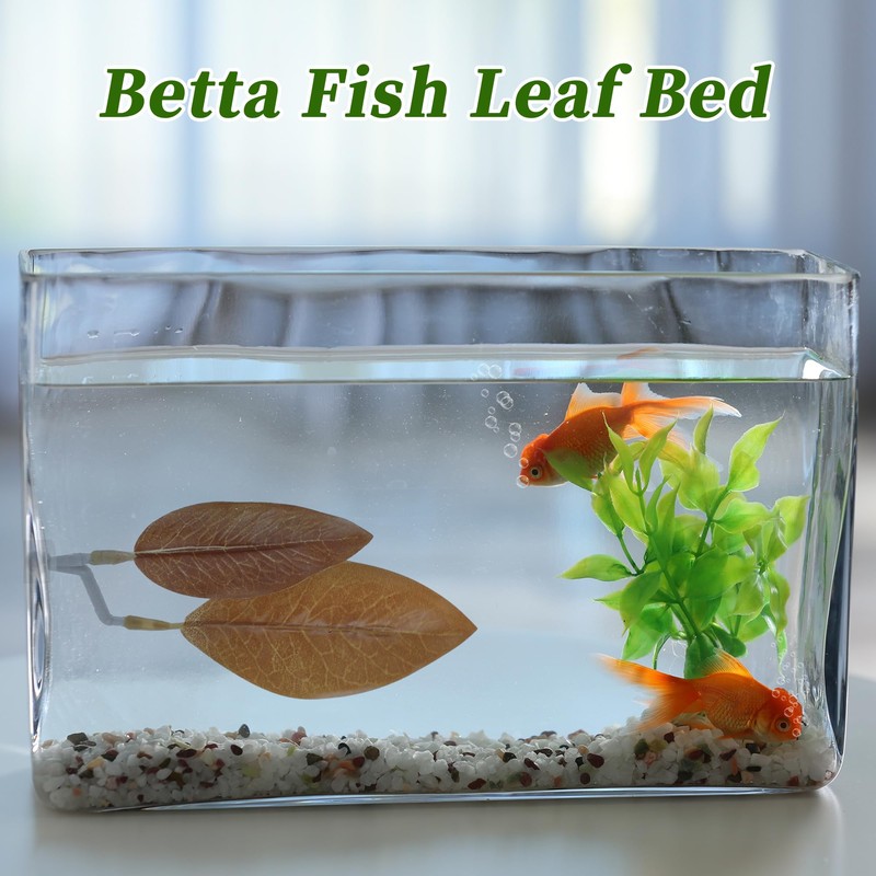 CAPASTEC Betta Fish Bed, Betta Leaf Bed, Plastic Betta Hammock,