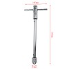 Quluxe Adjustable T-Handle Ratchet Tap Wrench, Silver Alloy Steel, M3-8