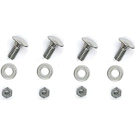 Set of 4 Carriage Bolts Nuts for fits 784-5581A 784-5581A-0637 Shave Plate Scraper Bar (5/16-18)-5/8"