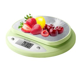 Cute Kitchen Scale, Digital Food Scale with LCD Display, 11 ib (5kg) Capacity, 0.03 oz (1g) Precise Weight Measuring for Baking Cooking (Green)