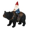 Ebros Gift Whimsical Mr Old Gnome Riding On Harnessed Black