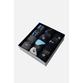 Aytuğ Men Socks Modal by Tencel 6 Pairs of Socks With a Gift Box Ankle socks (US, Alpha, Medium, Large, Regular, Regular, Black Blue)