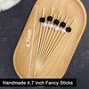 Cocktail Picks,100 Pcs Black Pearl White Pearl Toothpicks for Appetizers,4.7
