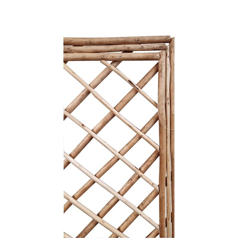 Flat Top Debarked Willow Trellis Panel