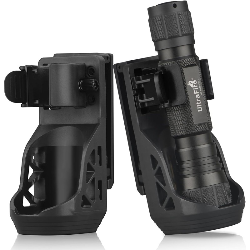 ULTRAFIRE W66 Tactical Torch Holster Pouch, Rotating Torch Holder for