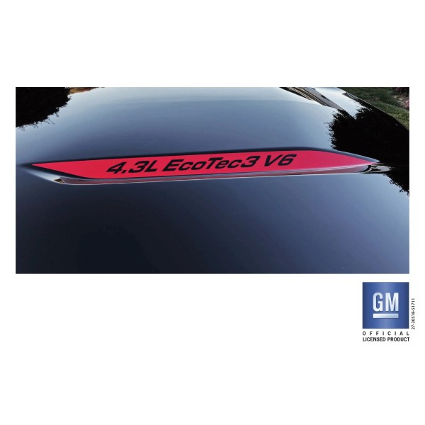 EmblemsPlus Chevy Silverado Red 4.3L EcoTec3 V6 Hood Lettering Decals