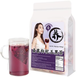 Chaduoduo Wu Hei Tea Five Black Tea BlackMulberry BlackWolfberry BlackSesame Combination Herbal Tea Bags 五黑茶 桑葚枸杞五黑茶 250g(50packs)