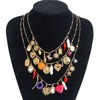Hellodr 3-Strand Layered Pendant Charms Necklace for Women, Triple Layer
