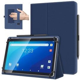 TiMOVO Universal Case for Revvl Tab 2 Tablet with Pen Loop, Lightweight Folding Stand Cover with Hand Strap for All 9"-11" Touchscreen Tablet, Navy Blue