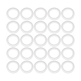 INFINAUTO Oil Drain Plug Gasket 20mm 0.79" ID No.94109200000 Aluminum Alloy Silver Tone for Honda 25pcs