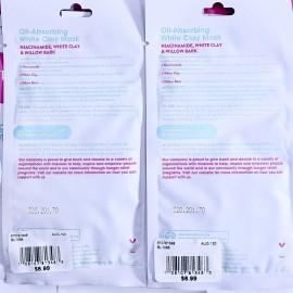 SPASCRIPTIONS Blemish Control Oil Absorbing White Clay Mask, 3 Pack | .5oz Each