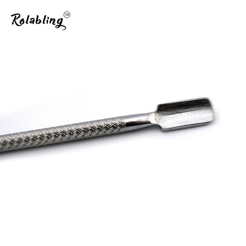Rolabling Nail Cuticle Pusher and Spoon Cleaner Professional Stainless Steel