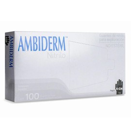 GUANTE DE NITRILO NEGRO MARCA AMBIDERM TALLA XCH