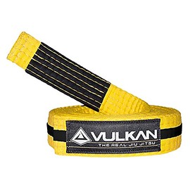 Vulkan Fight Company Brazilian Jiu Jitsu, BJJ Kids Belt for Martial Arts Sports, Yellow Black, A0