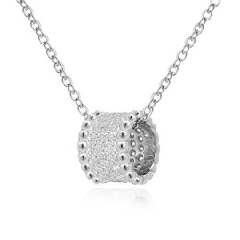 Maison Dianie 925 Sterling Silver Key Flower Pendant Necklace with Cubic Shiny Chain Silver Tone Stainless Steel Gift for Women Mother Birthday Party Evening Girls, Sterling silver, stainless steel