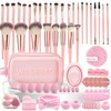 CLRDZN 70Pcs Makeup Brushes Set, Pink Professional Makeup Brush Set