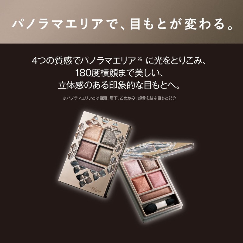 Visee Riche BR-2 Eye Palette, Panoramic Design, Greige Brown, 0.2