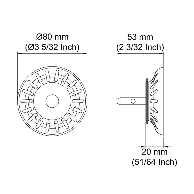 SyiXute 1 Pcs Kitchen Sink Strainer Plug,Thickened Design Stainless Steel