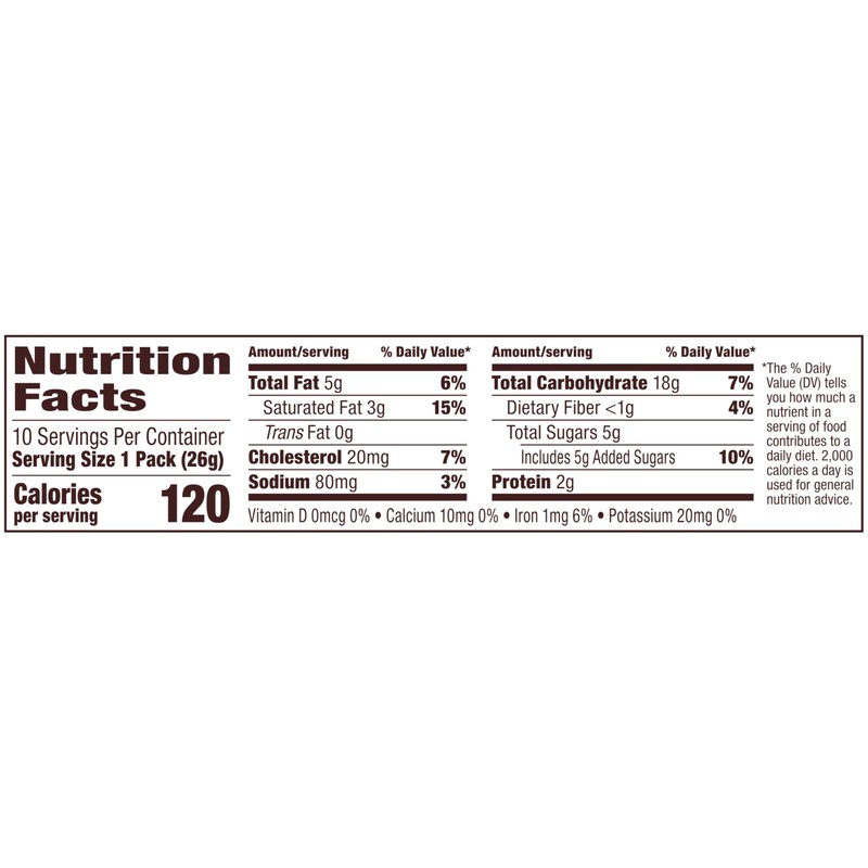 Pepperidge Farm Chessmen Butter Cookies, 0.9 Oz Snack Pack, 10