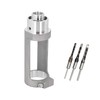 Square Hole Drill Bit Adapter with 3Pcs Drills, Aluminium Alloy