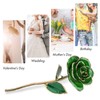 Forever Green Rose 24K Real Artificial Flower with Leaf and