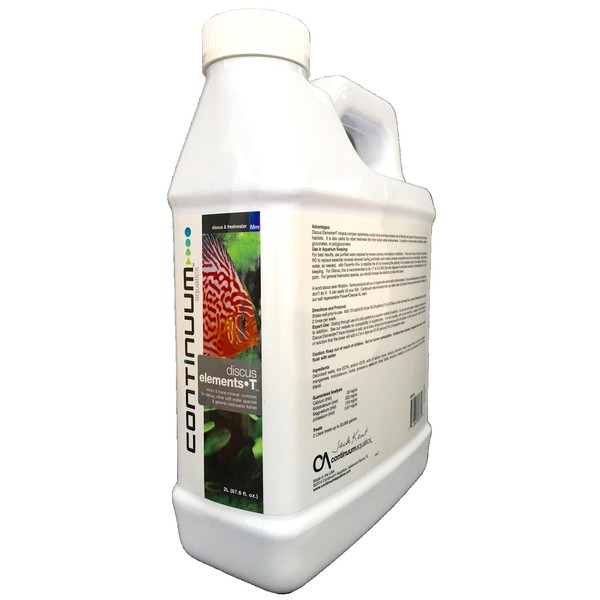 Continuum Aquatics Discus Elements-T - Minor & Trace Mineral Complex for Discus, Other Soft Water Species & Freshwater Fish, 2 Liter