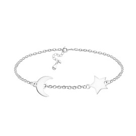 Sofia Milani - Women's Bracelet 925 Silver - Stars Moon Pendant, Sterling Silver