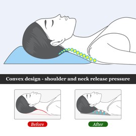 ‌Crystal Infused Energy Pillow Cover - Crystal & Jade Massage Design, Large Size, Anti-Slip Cold Pad for Deep Relaxation & Stress Relief