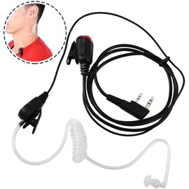 Longzhuo Auriculares Para Walkie Talkie,Tubo Acústico Universal De 2 Pines En El Oído Auricular,Equipado Con 2 Clips Giratorios De 360 °Con Micrófono Ppt Luz Roja Para Radio Bidireccional Wakie Talkie