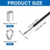 sourcing map 66FT Stainless Steel Cable Railing Kit, 1/16" Vinyl