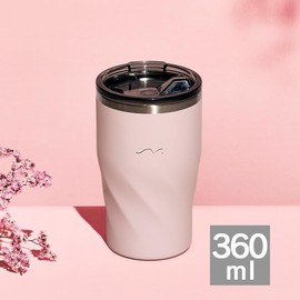 Doshisha Nomigoro Tumbler, 12.2 fl oz (360 ml), Vacuum Insulated, Hot & Cold Insulated, with Lid, Stainless Steel, Light Pink KIND
