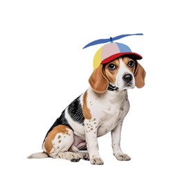 Pet Propeller Hats,Rainbow Helicopter Top Hat, Sun Hat Soft Comfortable Puppy Baseball Cap, Bucket Hat, Hat for Small Medium Large Dogs