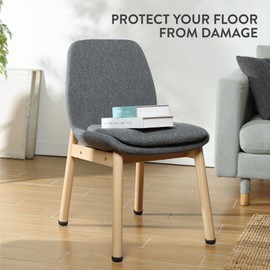 Aneaseit Felt Furniture Pads - Round Chair & Table Leg Protection for Hardwood Floors - Heavy Duty Floor Protectors - Pad Sliders for Chair Legs - 1.2 inch (31mm) 8 Pack - Black