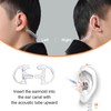 YNIBST Replacement Earmold for Acoustic Coil Tube Headset(Clear 2 Pairs)