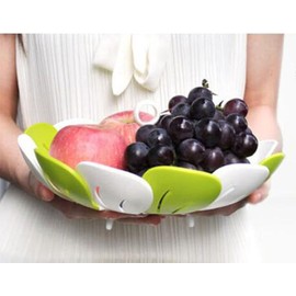 HJ Fruit Basket Foldable Kitchen Bowl purasutikkuhuru-tubouru Drainer Bowl