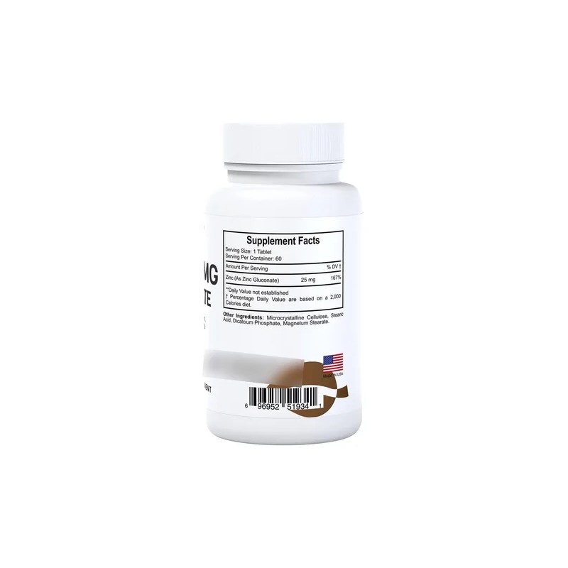 Hallusa Natural Zinc 25 Mg Gluconato 60 Tabletas , ,